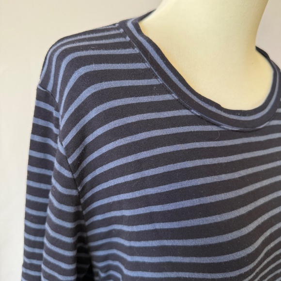 CUT LOOSE STRIPED LONG SLEEVE KNIT FLEECE TOP RELAXED COZY CASUAL EVERYDAY M - Picture 6 of 12